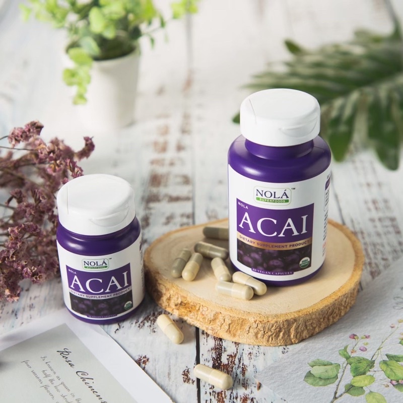 NOLA Acai Berry 30 VEGAN Capsules : อาซาอิ เบอร์รี่ ฟรีซดราย อาหารเสริมผิว โนล่า ซุปเปอร์ฟู้ดส์