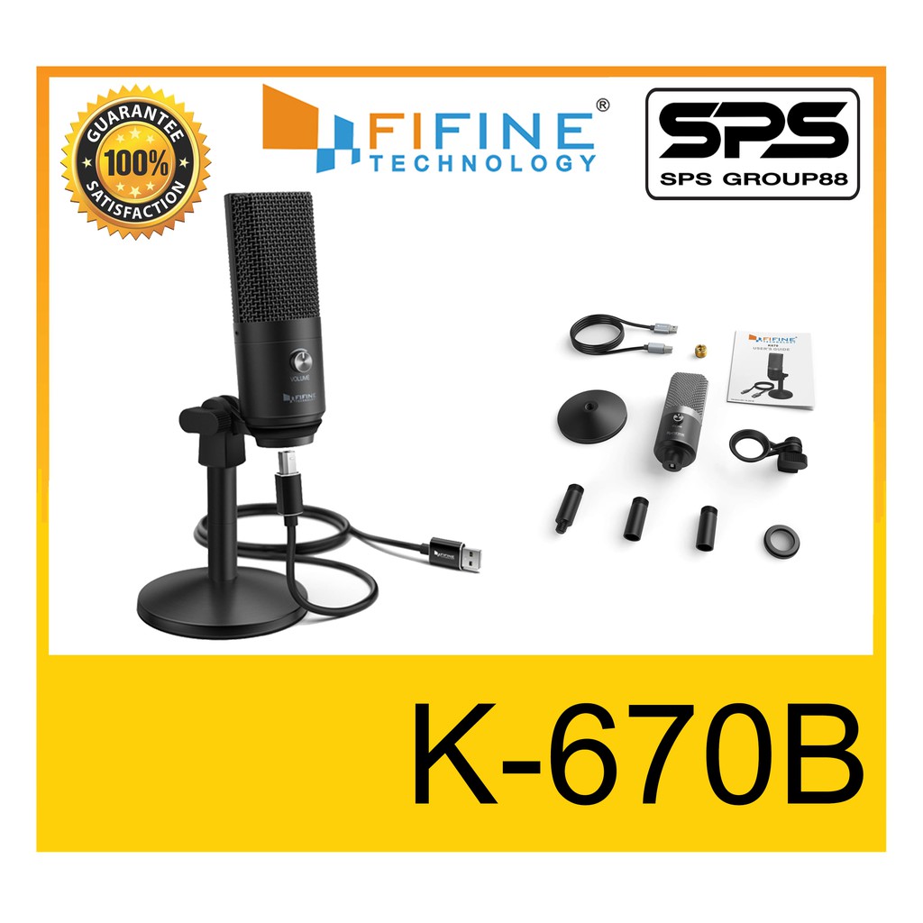 ใหม่ล่าสุด ไมค์สตรีม PODCASTING ไลฟ์สด เรียนออนไลน์ WFH ไมค์อัดเสียง ไมค์USB รุ่น K-670B ยี่ห้อ Fifi