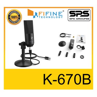 ใหม่ล่าสุด ไมค์สตรีม PODCASTING ไลฟ์สด เรียนออนไลน์ WFH ไมค์อัดเสียง ไมค์USB รุ่น K-670B ยี่ห้อ Fifine