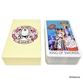 Folღ เกมกระดานลาย Britts Third Eye Tarot Full English 78-Card Deck สําหรับเพื่อนเพื่อนปาร์ตี้