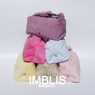 IMBLIS - IMBLIS MINI BOX FAUX FUR CARABINER BAG