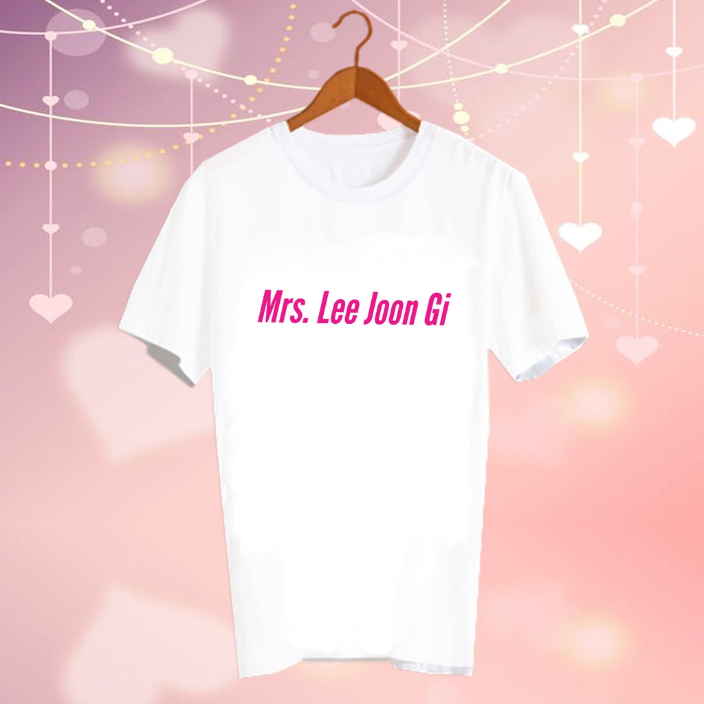 เสื้อยืดสีขาว สั่งทำ Fanmade แฟนเมด แฟนคลับ ศิลปินเกาหลี CBC118 Mrs. lee joon gi