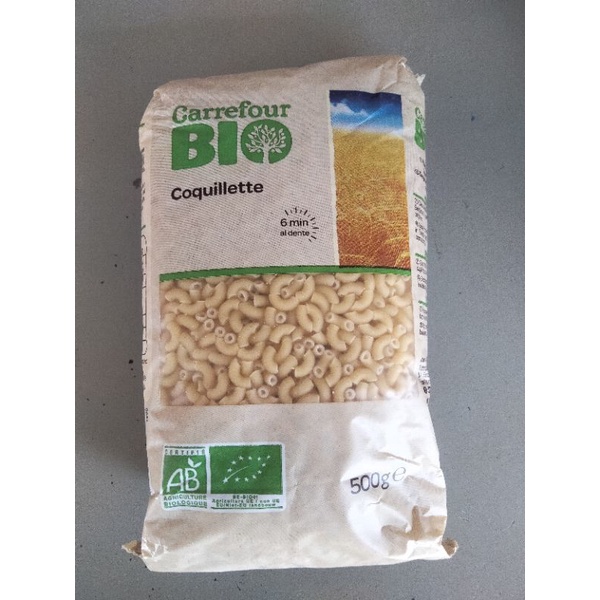 Carrefour Bio Coquillette Pasta 500g. เส้นพาสต้า 500g.