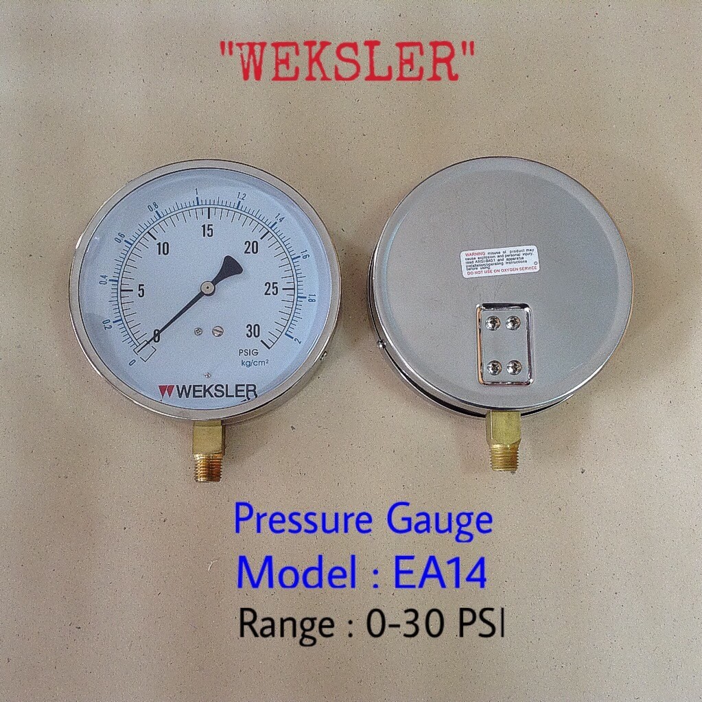 "WEKSLER" PRESSURE GAUGE / หน้าปัด 4.5 นิ้ว (ของแท้100%)