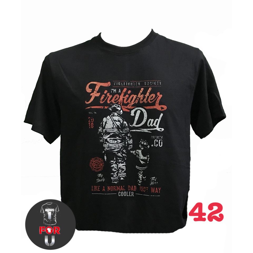 เสื้อยืดลายนักดับเพลิง ผ้าคอตต้อน 100% สวมใส่สบาย ราคาถูก รูปที่ 4