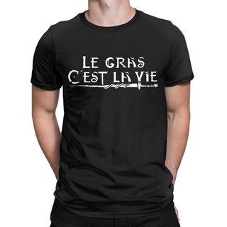 เสื้อสาวอวบ - ผู้ชายเสื้อยืด Le Gras Cest La Vie ลําลองผ้าฝ้าย 100% เสื้อยืดแขนสั้น Kaamelott ทีวี