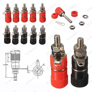 10 ชิ้น บานานาปลั๊กตัวเมีย (Banana Socket) ,ไบดิ้งโพส (Binding Post) ขนาด 4 มิลลิเมตร