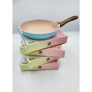 Littlest Studio กระทะเคลือบหินอ่อน ไม่ติด เตาแม่เหล็กไฟฟ้า non-stick 16ซม 18ซม หลากสี น่ารัก เทฟล่อน