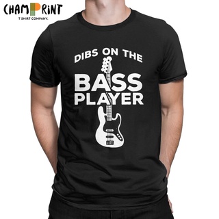 คอตต้อนคอกลมขายดี เสื้อยืดแขนสั้น คอกลม พิมพ์ลายกราฟฟิค Dibs On The Bass Player สําหรับผู้ชาย s 4 5 PFddjo85PMnnbn53S-5X