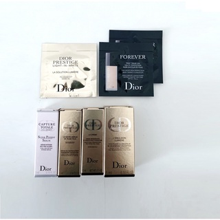 ชุดเซต Dior Prestige Le Micro-Serum De Rose Yeux 2 ml. La creme 3ml L Emulsion Lumiere 5ml