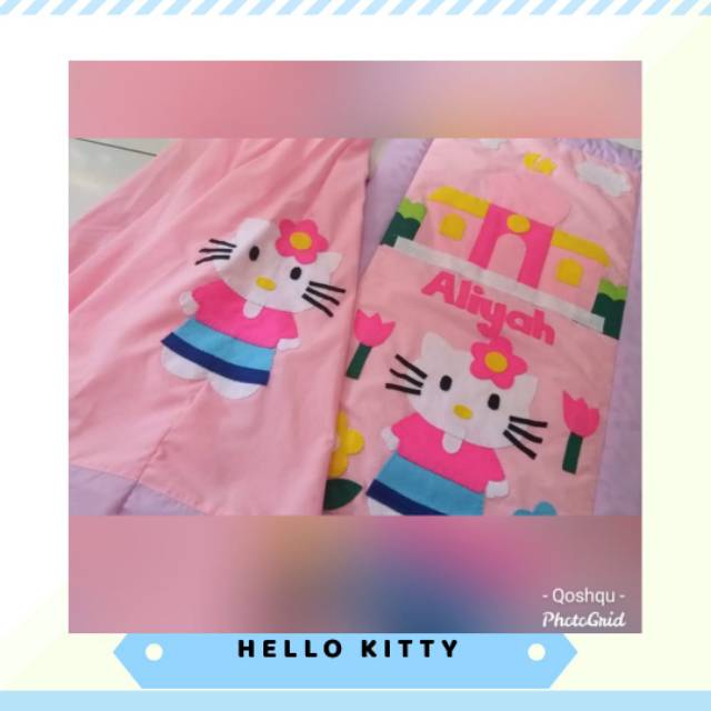 Qoshqu custom mukena hello kitty