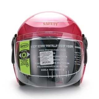 ✨สุดพิเศษ✨ SAFETY เซฟตี้ หมวกกันน็อคเต็มใบ #SM - สีชมพู 🚚พร้อมส่ง!! 💨