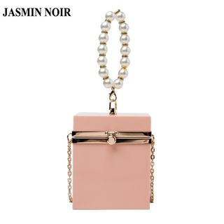 Jasmin Noir กระเป๋าถือกระเป๋าสะพายไหล่แฟชั่นสําหรับสตรีหนัง Pu Tote ขนาดเล็ก Tote