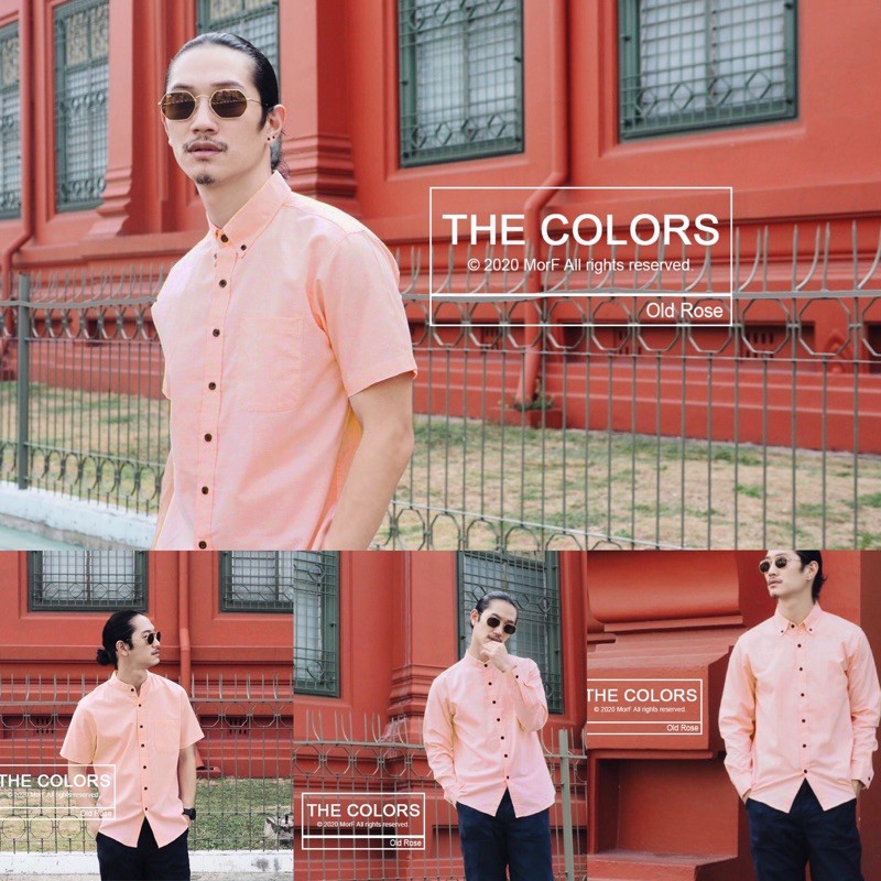OLD ROSE เสื้อเชิ้ต oxford สีโอรส