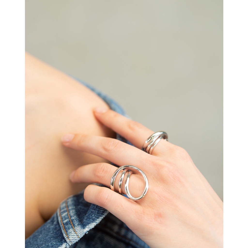 SWAN - Nova Ring แหวนเงินแท้ เงินเกลี้ยง ดีไซน์โค้ง