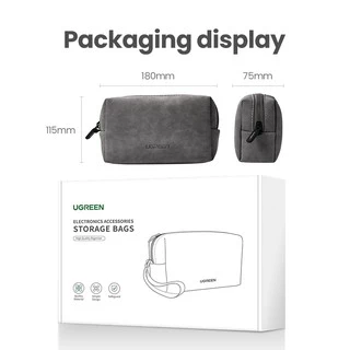 UGREEN กระเป๋าหนัง สำหรับจัดเก็บสายเคเบิล หูฟัง อุปกรณ์เสริมมือถือ Storage Bag