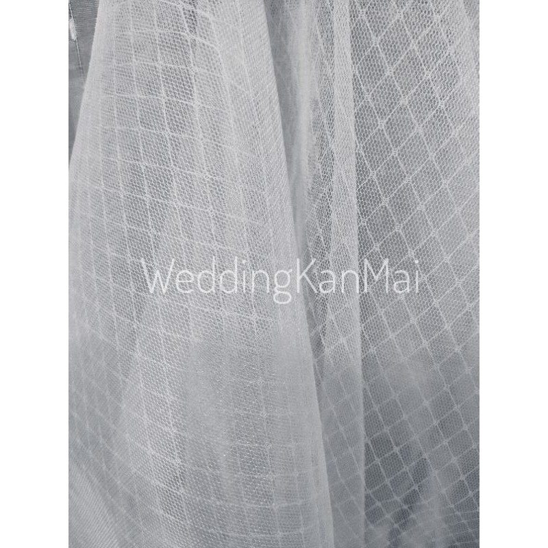 เวลเจ้าสาวสีขาว สไตล์มินิมอล ความยาว 40cm [V22] - รูปที่ 4