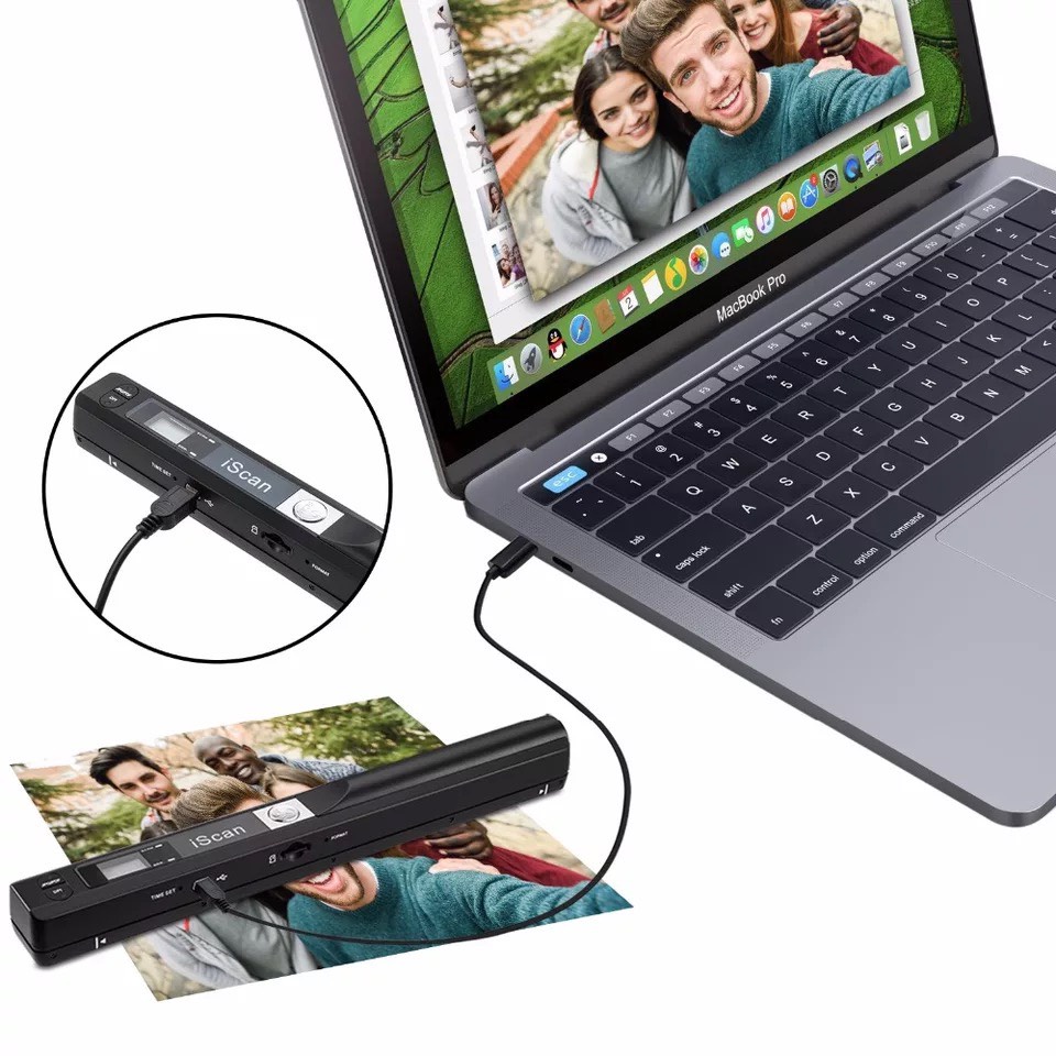 เครื่องสแกนเอกสารแบบพกพาHandheld Portable A4 Book Document Photo Scanner