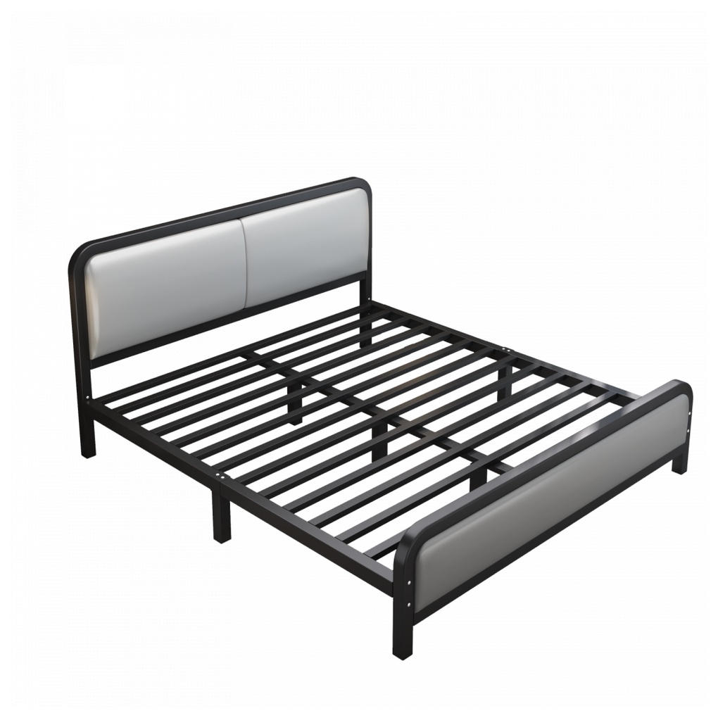 GlobalHouse Truffle เตียงเหล็กหัวเบาะ 6 ฟุต BED114 ขนาด 180×200×95ซม. สีดำ สินค้าของแท้คุณภาพดี