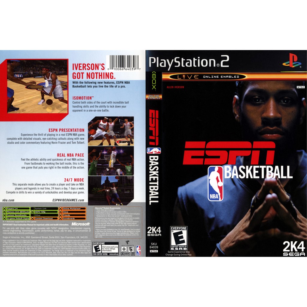 เกมส์ ESPN NBA Basketball (PS2) สำหรับเครื่องที่แปลงระบบแล้วเท่านั้น