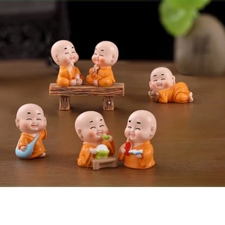 เณรน้อยชุดสีส้ม มีให้เลือก 7 แบบ (ราคา/1ชิ้น) ตุ๊กตาแต่งบ้าน ตุ๊กตาแต่งสวนสะสม แต่งสวน จัดสวนถาด พร็อพถ่ายรูป