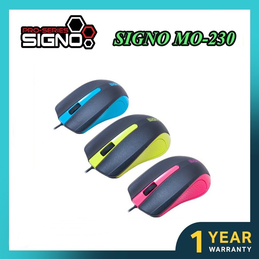 MOUSE (เมาส์) SIGNO รุ่น MO-230 WIRED BESICO OPTICAL MOUSE USB