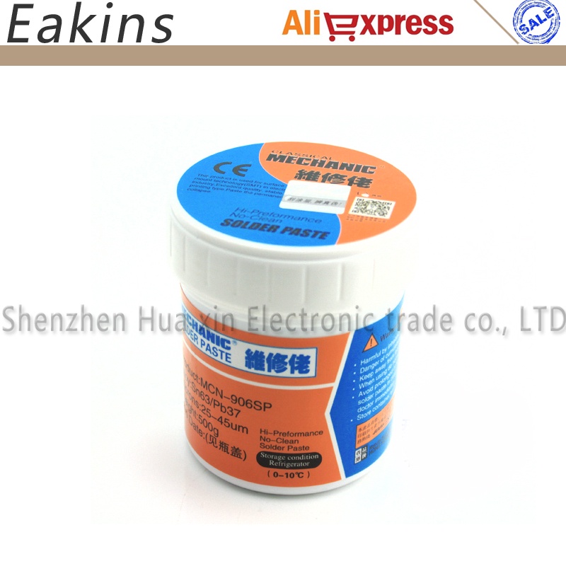 New 100% Hong Kong MECHANIC BGA Solder Flux Paste Soldering Tin Cream Sn63/Pb37 25-45um 500g