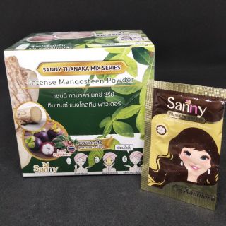 Sanny Thanaka Mix Series Intense Mangosteen Powder 2 กรัม 36 ซอง ผงพอกดูดสิว รหัสสินค้า A005