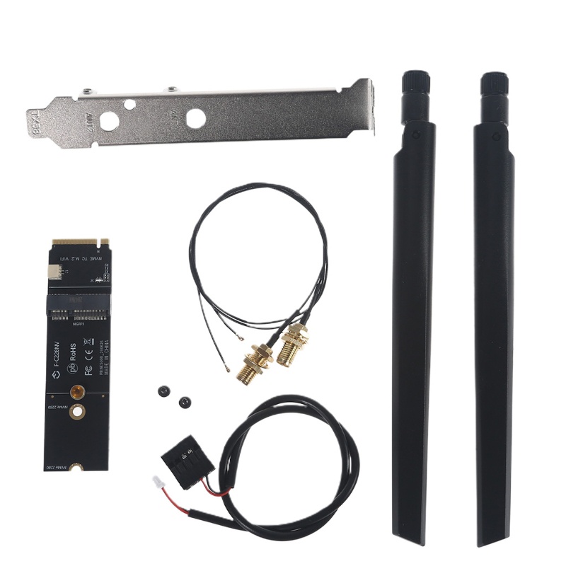 QUU M.2 M Key Wifi Adapter สําหรับ SSD Converter AX200 AX210 BCM94360NG Bluetooth-compat