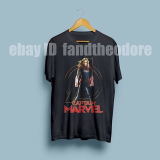 เสื้อยืดพิมพ์ลาย Captain Marvel Marvel Movie Brie Larson The Avengers สําหรับผู้ชาย เสื้อยืด sale