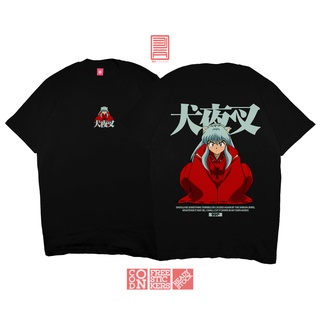 คอตต้อนคอกลมเสื้อยืด พิมพ์ลายอนิเมะญี่ปุ่น Inuyasha SHIKON NO TAMA KAGOME HIGURASHI KIKYOS-5XL