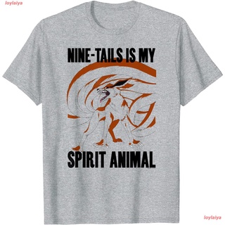 Naruto Shippuden Nine-Tails Is My Spirit Animal T-Shirt เสื้อยืดผู้ชาย ลายการ์ตูน นารูโตะ พิมพ์ลาย เสื้อลายการ์ตูนผู้หญิ