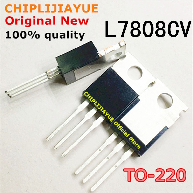 10pcs L7808CV L7808 TO220 LM7808 7808 MC7808 TO-220 ใหม่และชิป IC