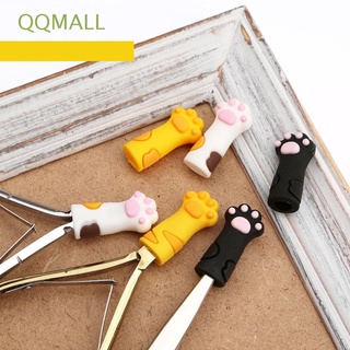 Qqmall แหนบซิลิโคน รูปอุ้งเท้าแมวน่ารัก หลากสี สําหรับทําเล็บมือ เล็บเท้า หนังกําพร้า