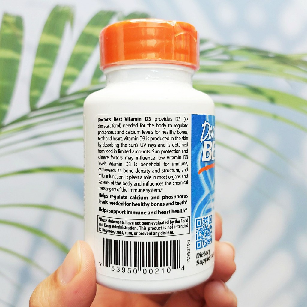 วิตามินดีสาม Vitamin D3 2,000 IU 180 Softgels (Doctor's Best®) - รูปที่ 2