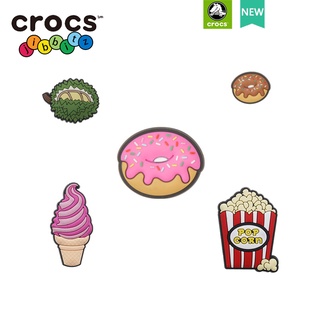 crocs jibbitz แท้ เครื่องประดับหัวเข็มขัด รูปดอกไม้ สีมาการอง สําหรับรองเท้า