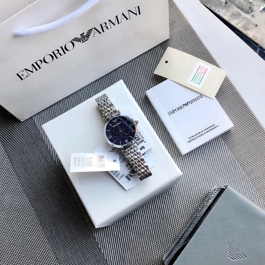 Armani Womens Watch AR11091 Stainless Steel Butterfly Double Snap ...