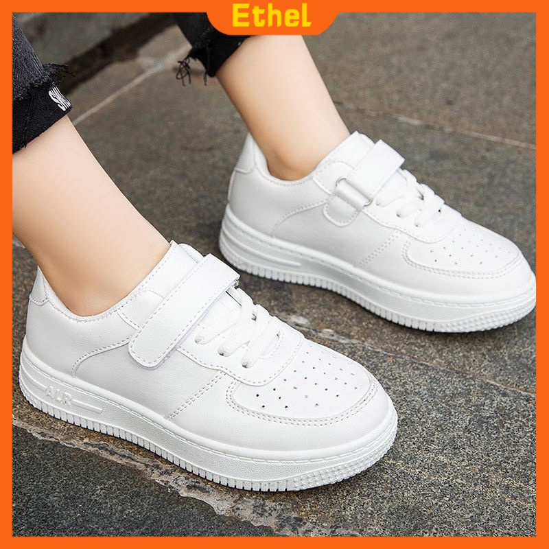 [Ethel] เด็กทารกเด็กผู้หญิงแฟชั่นเด็ก 1-7years เก่า Anti-Slip รองเท้าผ้าใบเด็กตาข่ายระบายอากาศสีขาวน