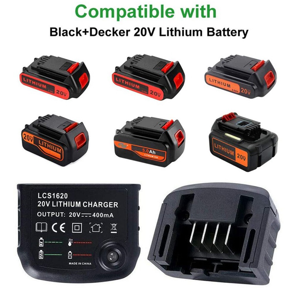 black & decker lithium 20 volt battery charger