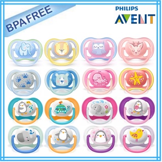 [แถมสายคล้อง] จุกหลอก Philips Avent รุ่นใหม่ 0-6ด, 6-18ด, 18ด+