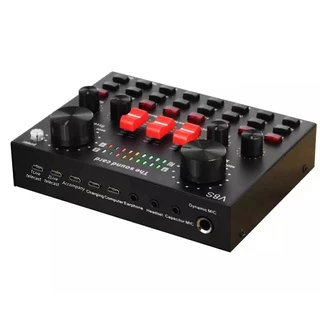 V8S+ Audio Live Sound Card การ์ดเสียง fo Phone Computer USB Headset Microphone rการ์ดเสียงภายนอก