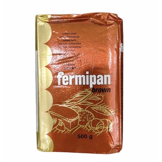 ยีสต์แห้งสำเร็จรูปเฟอร์มิพัน สีน้ำตาล (Fermipan Brand Instant Dry Yeast) (Brown) บรรจุ 500 กรัม (06-0021)