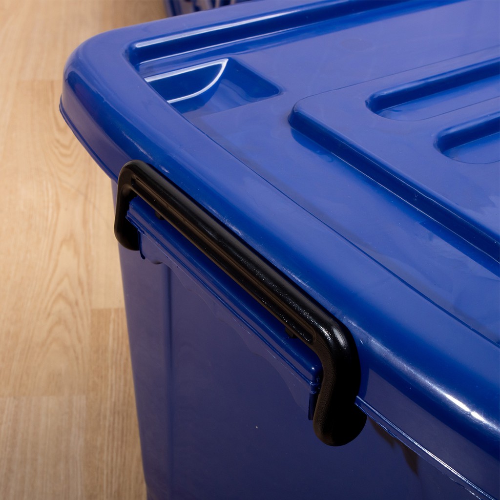 MODERN กล่องอเนกประสงค์ แบบล้อเลื่อน ขนาด 100 ลิตร สีน้ำเงิน |BAI| - รูปที่ 3