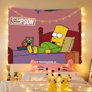 The Simpsons พื้นหลังผ้าตกแต่งแขวนผ้า