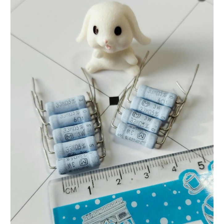 Resistor33K/3W อะไหล่เครื่องเสียง:แอมป์หลอด