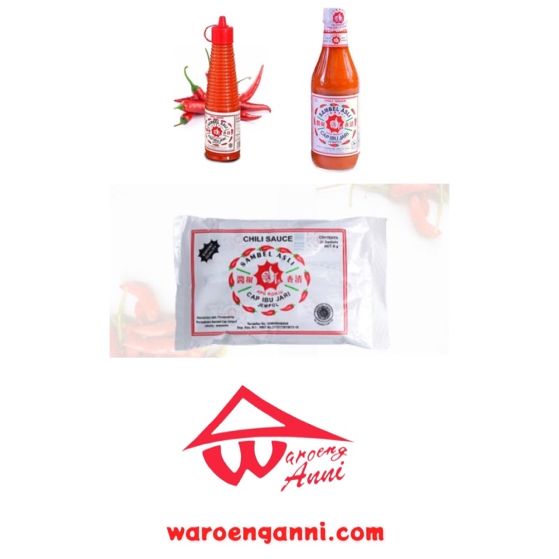 Indonesia Sambal Saos Cap Jempol Original Hot Chili Sauce (Sambel Pedas Asli cap Jempol)