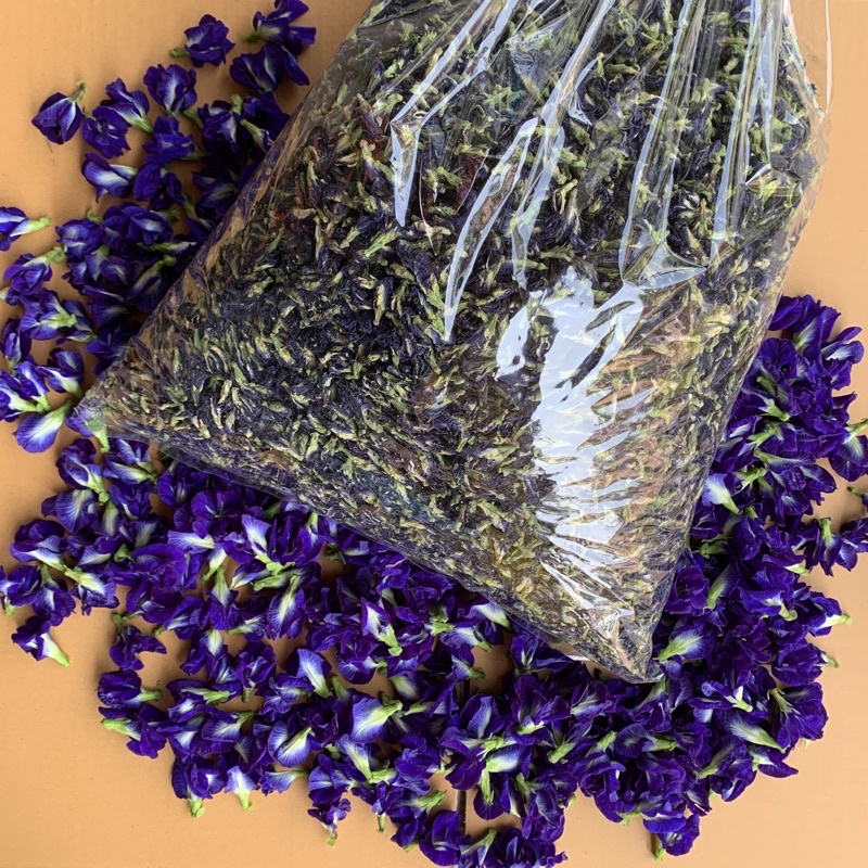 ถูก‼️ ส่งเร็ว *ดอกอัญชัน ตากแห้ง ธรรมชาติ 💙💜 ราคาส่ง 1 kg , 500g อบแห้ง สะอาด ขั้วเขียว - ส่งทุกวัน