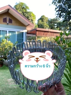 ลวด 3 ขา แขวนลวดขดวงกลม ขนาด 6 นิ้ว แขวนหนวดฤาษี เดฟและต้นไม้อื่นๆ