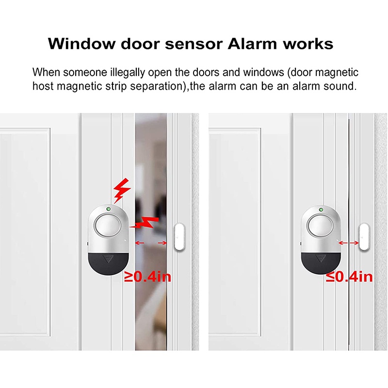 Kiprun ประตูหน้าต่างนาฬิกาปลุก, Home Security ไร้สาย Burglar Alarm ประตูแม่เหล็ก Sensor 120dB Anti-theft Alarm สําหรับบ้านเด็กความปลอดภัย,Burglar Alert ราคา ถูกที่สุด ดีลบีเคเค แกลเลอรีภาพที่ 7