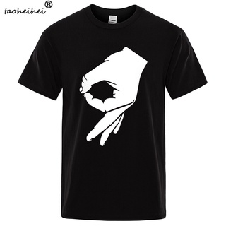 [S-5XL]เสื้อยืดคอกลม แขนสั้น ผ้าฝ้าย พิมพ์ลาย OK Hand Sign Finger OK สไตล์คลาสสิก แฟชั่นฤดูร้อน สําหรับผู้ชาย 2022